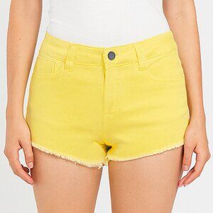 Yellow  Corduroy Short Shorts Cut Off Shorts Mini b22